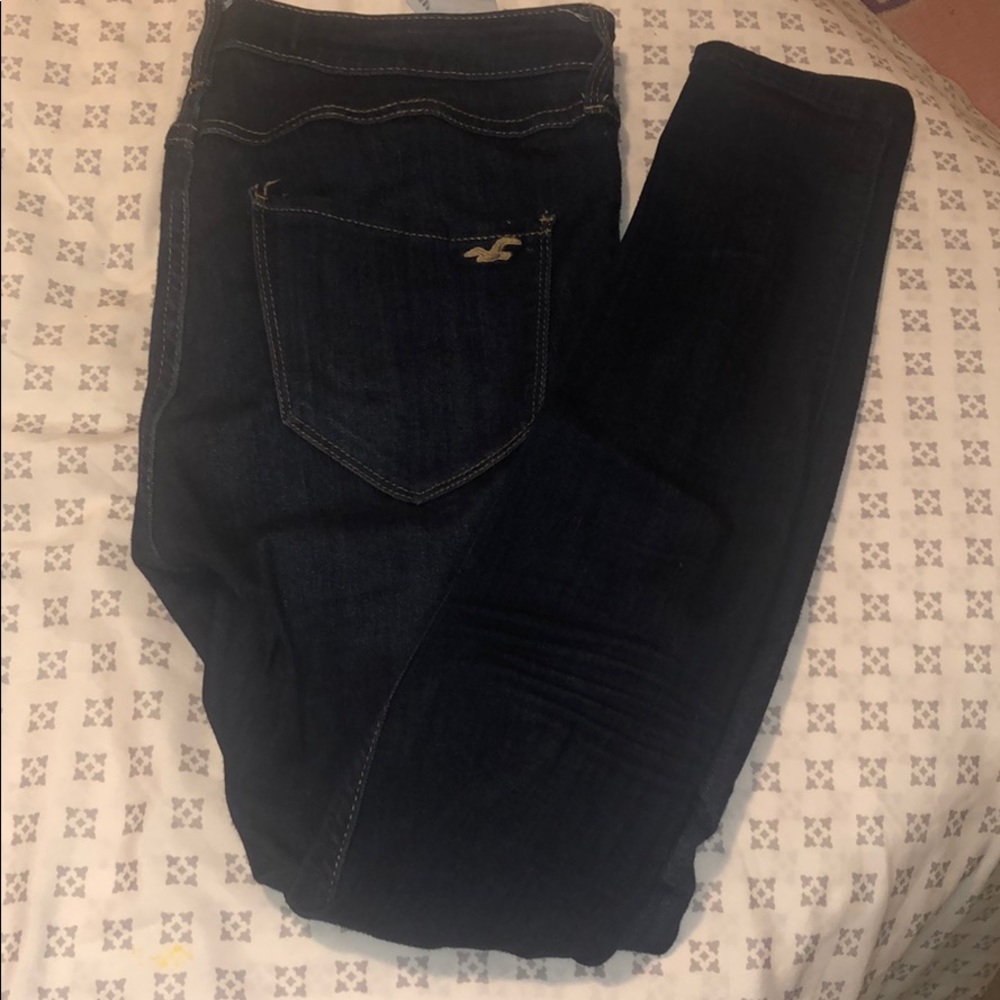 dark wash hollister high rise jean leggings